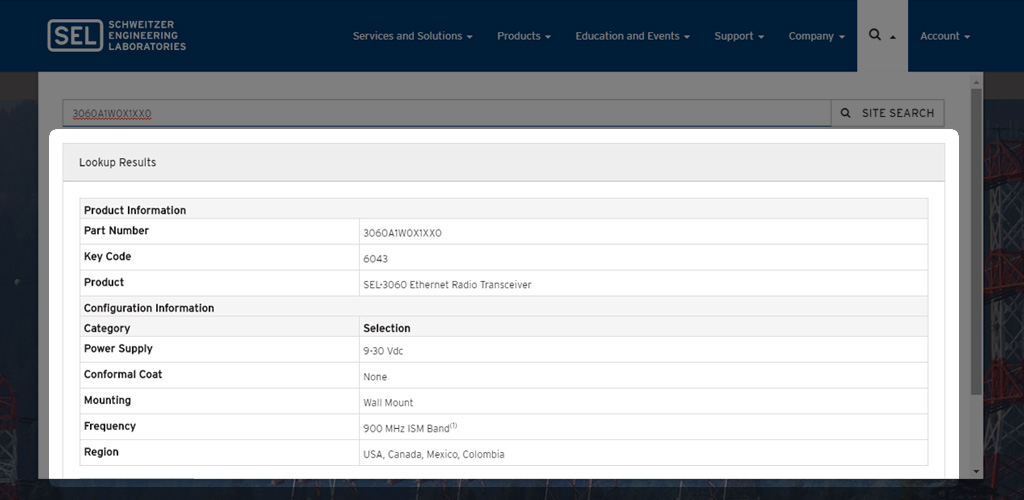 Search is misused for product part numbers